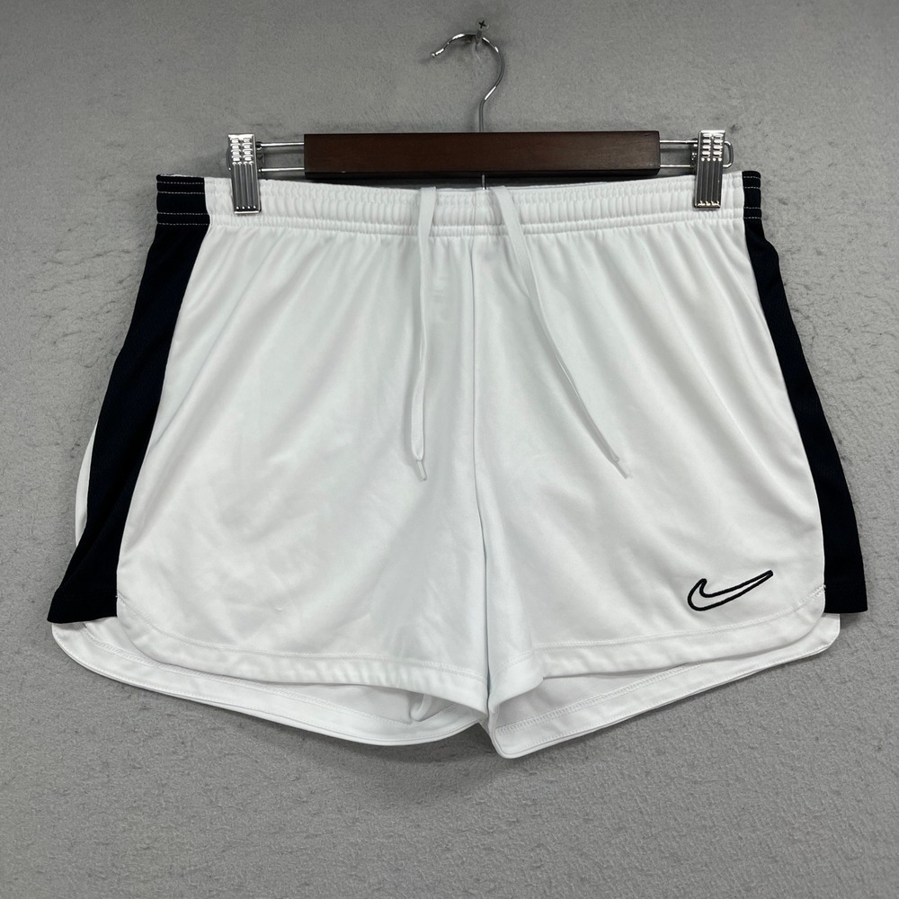 Nike Academy Soccer Shorts Women Medium White Dri-FIT Active Athletic Athleisure